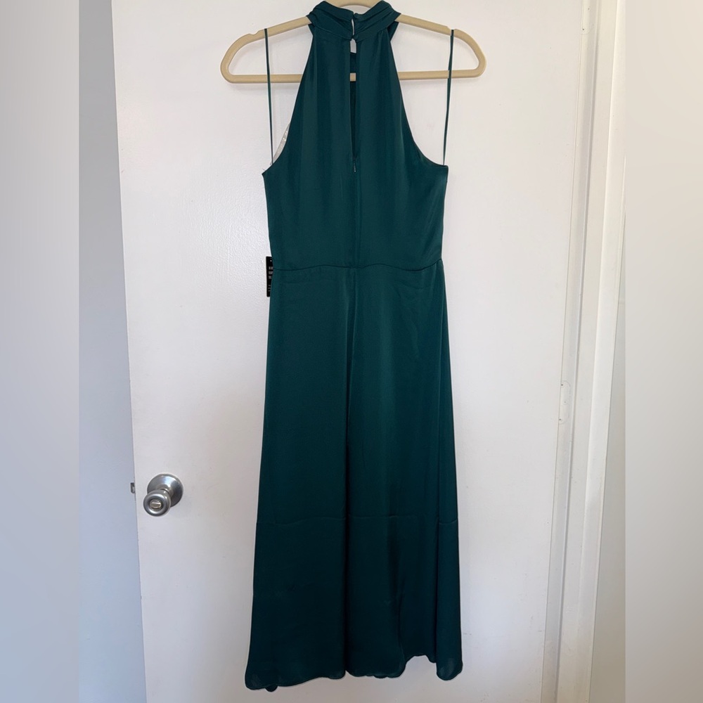 Express Teal Halter Dress - Picture 3 of 3